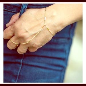 Jules Smith Serena BoHo Gold Hand Chain Bracelet